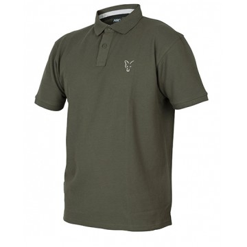 Тениска с яка Fox Collection Green Silver Polo Shirt